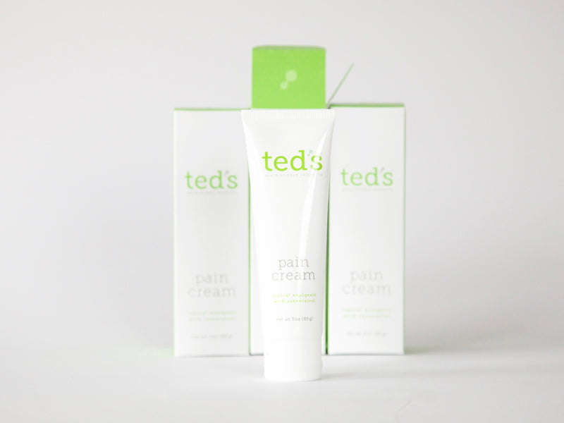 the Ted's Pain Cream 3-pack consists of three 3oz/85g tubes of Ted's Pain Cream